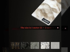 Moderne Luxus-Innenarchitektur Hochglanz Marmor Bambus Holzkohle Furnier