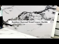 Marmorwandplatte HIGH GLOSS Marmorblech Bambus Holzkohle Furnier