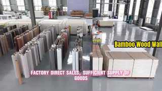 Wandpaneel aus Bambusholz und Marmor