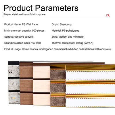 New Design PS Wall Panel Polystyrene Material With Waterproof Feature Variety Colors