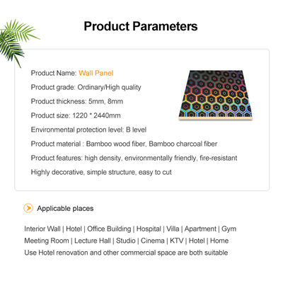 Modern Waterproof Bamboo Charcoal Wood Veneer Co-extruded Wallboard PVC Classic Decorative Wallcovering for Bedroom Hotel Gym