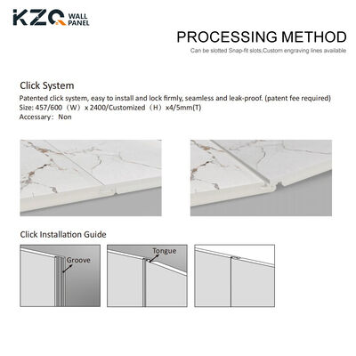 SPC Wall Panel Waterproof Stone Plastic Composite Board Interior Decor For Bathroom And Shower