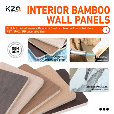 Custom OEM ODM Bamboo Charcoal Wood Veneer For Commercial Engineering Project Use