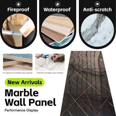 New Product Eco Friendly Marble Wall Panel SPC Wall Panel Waterproof for Apartment