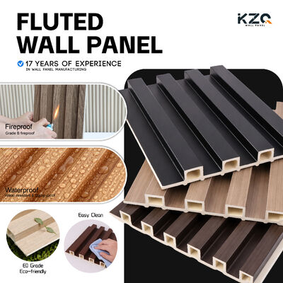 High Quality WPC Fluted WPC Wall Panel Waterproof Wood Wall Panelling for Home Decor