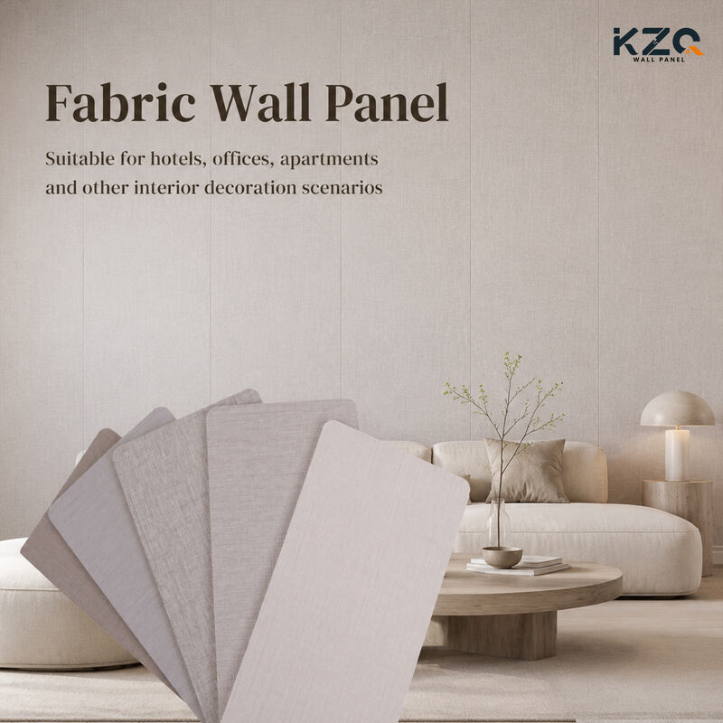 Fabric Texture Bamboo Charcoal fibre board Interior Decorative Panels for Commerce Use