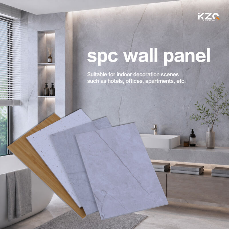 SPC Wall Panel Marble Sheet Interior Decorative Panels for Bathrooms or stairwells