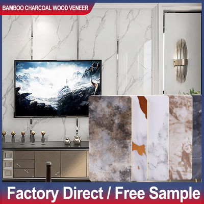 Bambus Holzkohle Furnier Sonderangebot 1220*2440*5/8mm Flammschutz Bambus Holzkohle Umweltschonende PVC Wandplatten Innendekoration Wandplatte für Deckenhaut