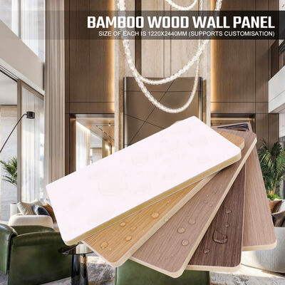 PVC Holzkornwandwand 5 mm Flexible Dekorationswandwand für Innenräume Bambusfaserwandwand