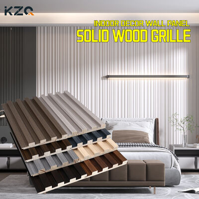 Wanddekoration aus Massivholz Gitter Bambus Holz Hintergrund Wand WPC Wandplatte