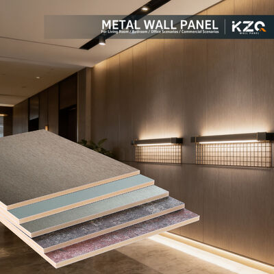 Umweltfreundliche Bambuskohle-Holzfurnier-Metallwandplatte für Hotels