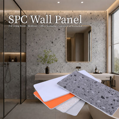 SPC-Wandplatte Badplatte Marmor Kristallplatte Toilette Wasserdichte Wandplatte