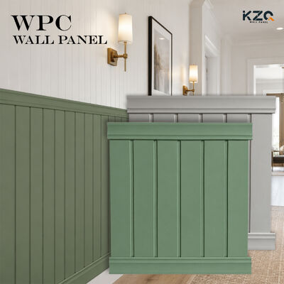 Moderne WPC-Innenwandplatte mit Flöten, wasserdicht, feuerdicht für Schlafzimmervilla