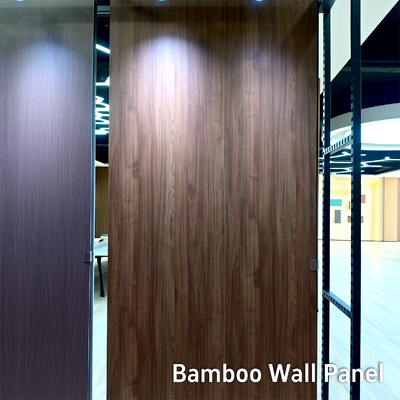 Moderne minimalistische Holzmaserung Wandpaneel Einfache Installation Bambuskohleplatte